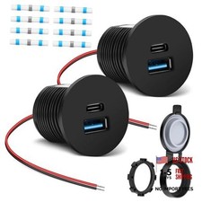RV USB Outlet 1V/4V Quick Charger, Dual PD3.0 QC3.0 Fast Charger Type A 2