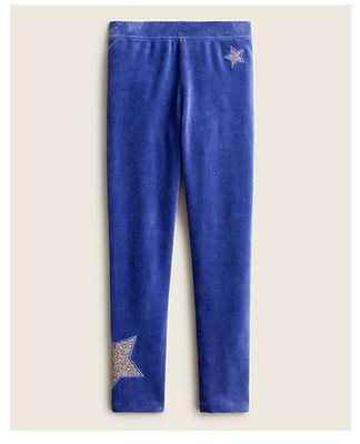 $37 NWT J.Crew Crewcuts velvet corduroy leggings w stars glitter size 6 girls