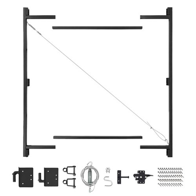 #ad Adjust A Gate Steel Frame Gate Building Kit 36quot; 60quot; Wide Opening Up To 7#x27; High $150.99