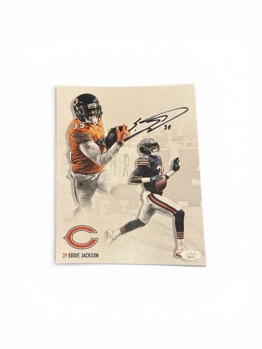 Eddie Jackson Signed Autographed 8x10 Chicago Bears w/ COA JSA