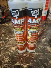 Lot of 2 DAP 9.0 fl oz AMP Kitchen & Bath CLEAR Sealant #75351