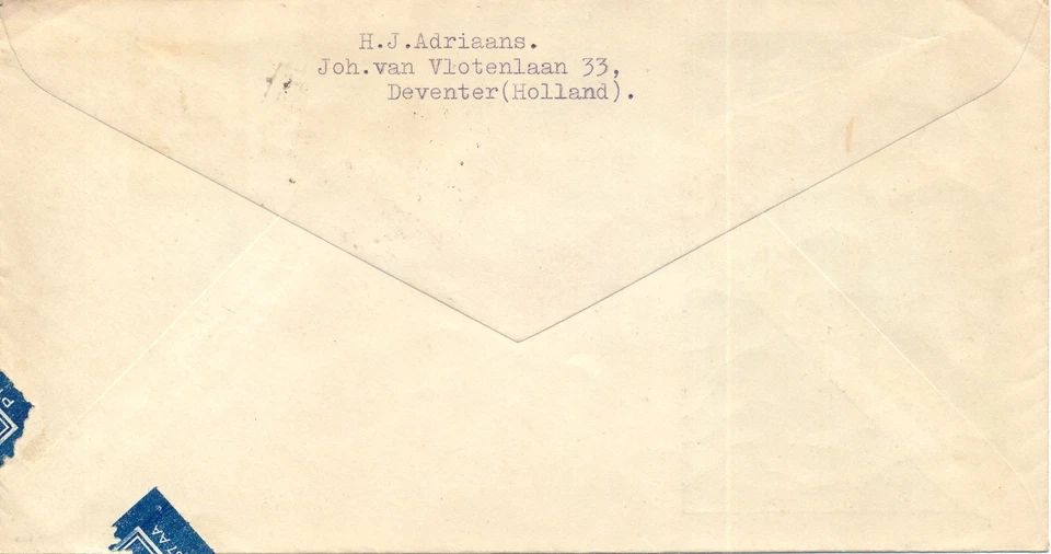 NETHERLANDS 1959, ''DELTA WORKS'', FIRST DAY COVER TO SOUTH AFRICA. #M6 - Image 2 of 2