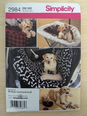 2008, New Simplicity Sewing Pattern 2984, Travel Accessories for Dogs