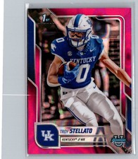 2025 Bowman University Chrome #129 Troy Stellato Pink Lava Refractor
