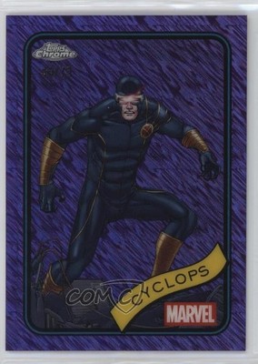 2025 Topps Chrome Marvel Purple Shimmer Refractor /75 Cyclops #107 1o1p