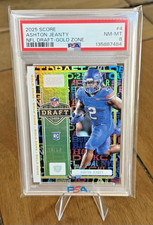 2025 Score - NFL Draft Ashton Jeanty #4 Gold Zone /50 (RC) PSA8