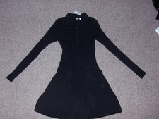 NWT Gap Black CashSoft Ribbed Polo Sweater Mini Dress Size XS MSRP $80