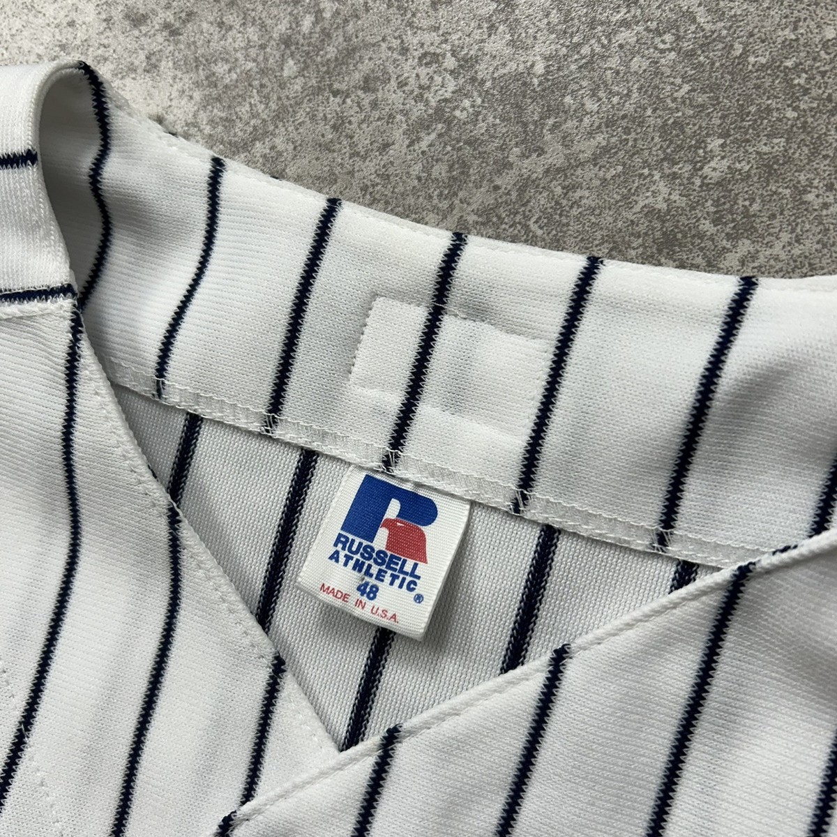 VTG 90s MLB NEW YORK YANKEES RUSSELL ATHLETIC AUTHENTIC JERSEY