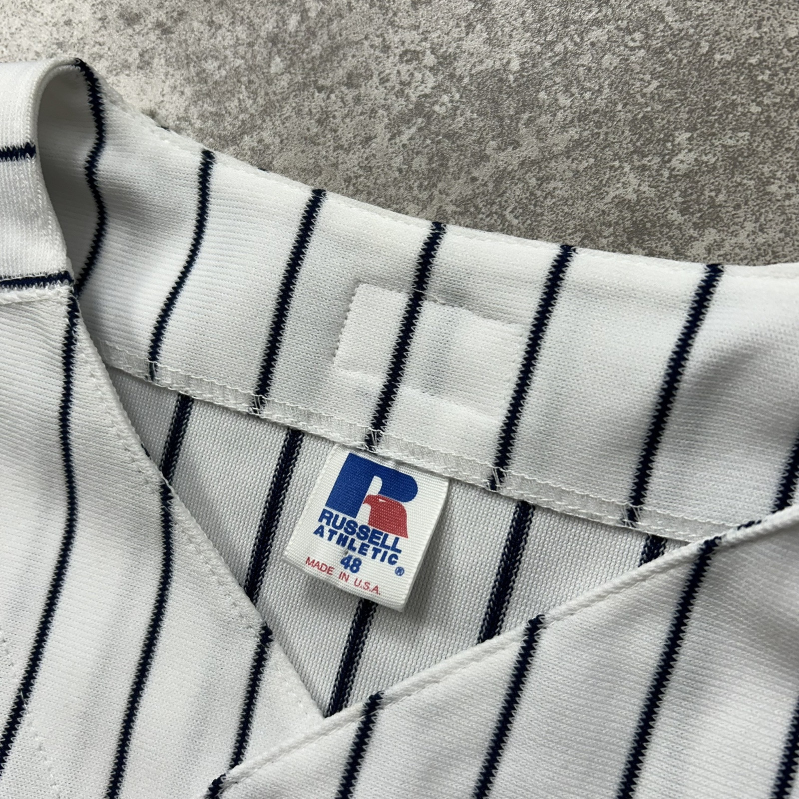 VTG 90s MLB NEW YORK YANKEES RUSSELL ATHLETIC AUTHENTIC JERSEY