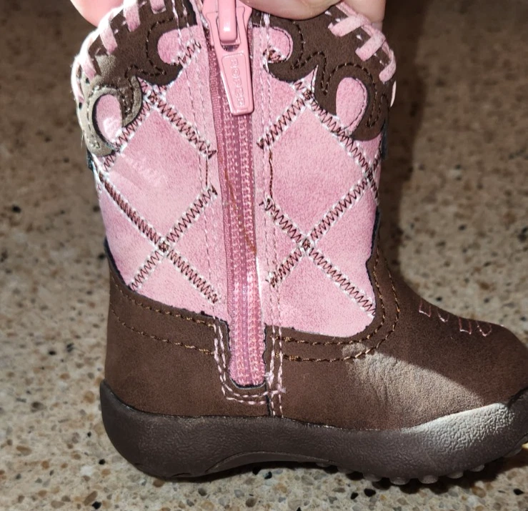 Botas Roper Western Infantiles Niñas Encaje Talla 1 Vaqueros Rosa 09-016-1902-2000 Foto 4 de 4