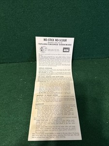 1960s Mirro Teflon Aluminum Cookware How-To Leaflet D2