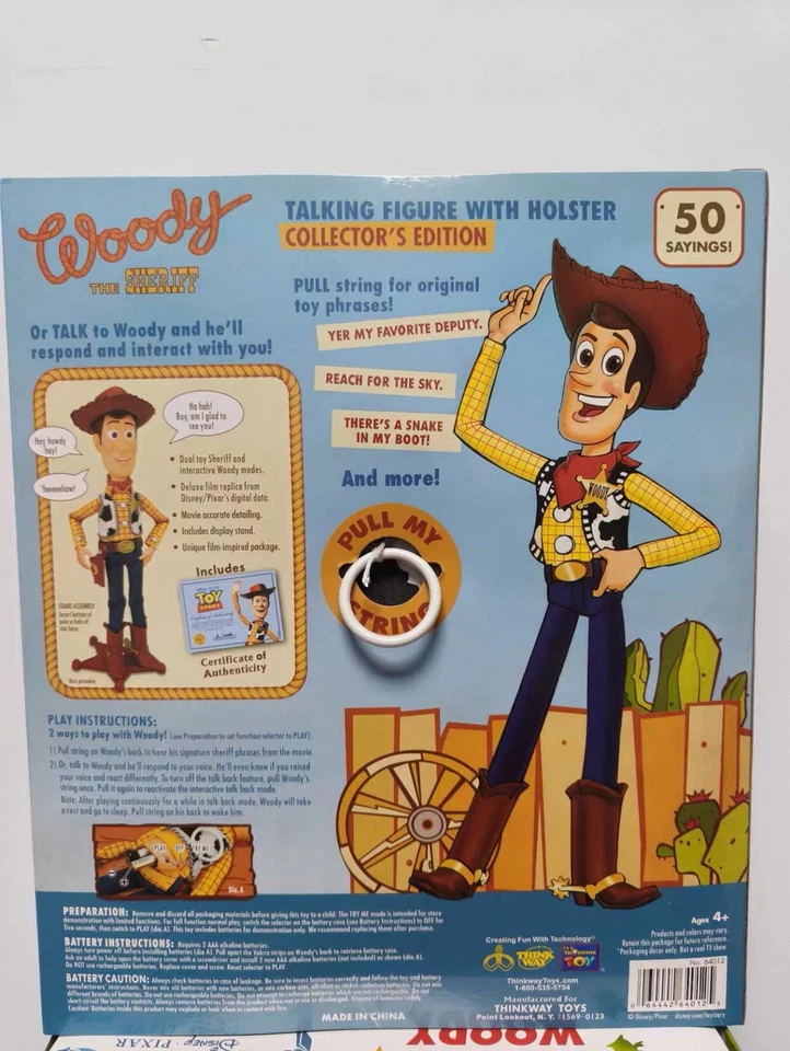 ToyStory Signature Collection Thinkway Talking Woody Doll Sealed Never Opened！ - Image 3 of 4