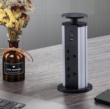 Pull Pop Up Power Sockets for Kitchen Worktops Electrical Plug Socket 1.8m