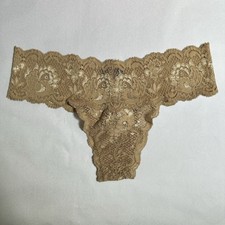 NWT Cosabella Low Rise Never Say Never Cutie Lace Thong OS One Size Sei Nude