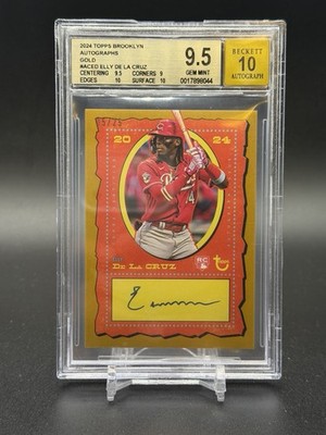2024 Topps Brooklyn Collection Auto Elly De La Cruz #AC-ED Gold /25 BGS 9.5/10