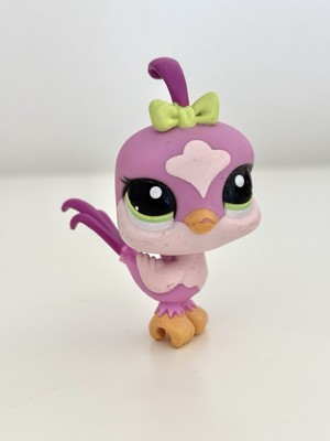 LITTLEST PETSHOP LPS #2071 HASBRO VOGEL EICHELHÄHER VOGEL LILA ROSA AUGEN GRÜN GELB