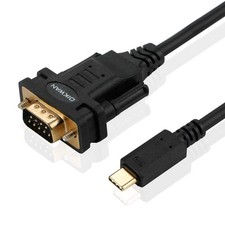 OIKWAN USB Type C to RS232 DB9 Serial Port Adapter Cable, FTDI 6FT, Black
