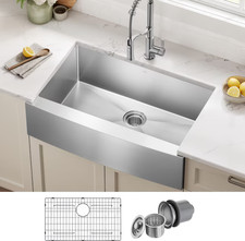 Kraus Standart PRO 33x21 Farmhouse Sink 16 Gauge Stainless Steel