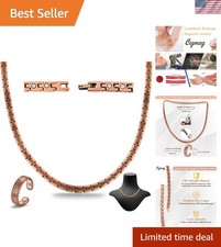 Stylish 19.8 Inch Copper Magnetic Necklace for Daily Comfort - Gift Box Included