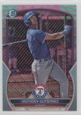 2023 Bowman Chrome Prospects Aqua & Pink Vapor Refractor Anthony Gutierrez 15tx