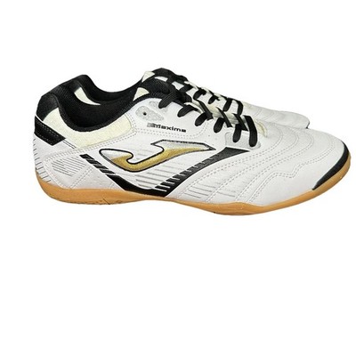 Joma Maxima 902 Sala Indoor Soccer Shoes White-black-gold Men s Size 11.5 NWOT
