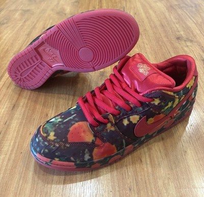 Size 4.5 Men's / 6 Women's - Nike SB Dunk Low The Wizard of Oz Poppy Field DS