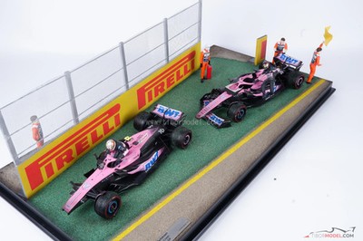 Diorama Alpine A523 - Gasly & Ocon crash 2023 Australia, Meltdown 1:18 scale