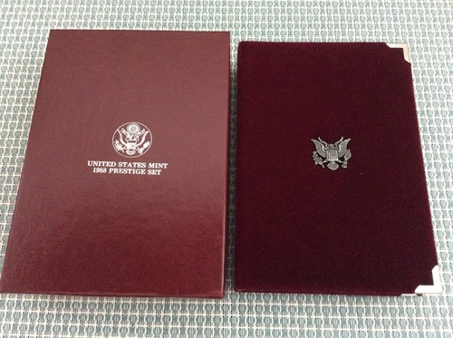 1988 S US Mint Prestige Proof Set Olympic Games Silver Dollar Original Box COA - 第 1/4 張圖片