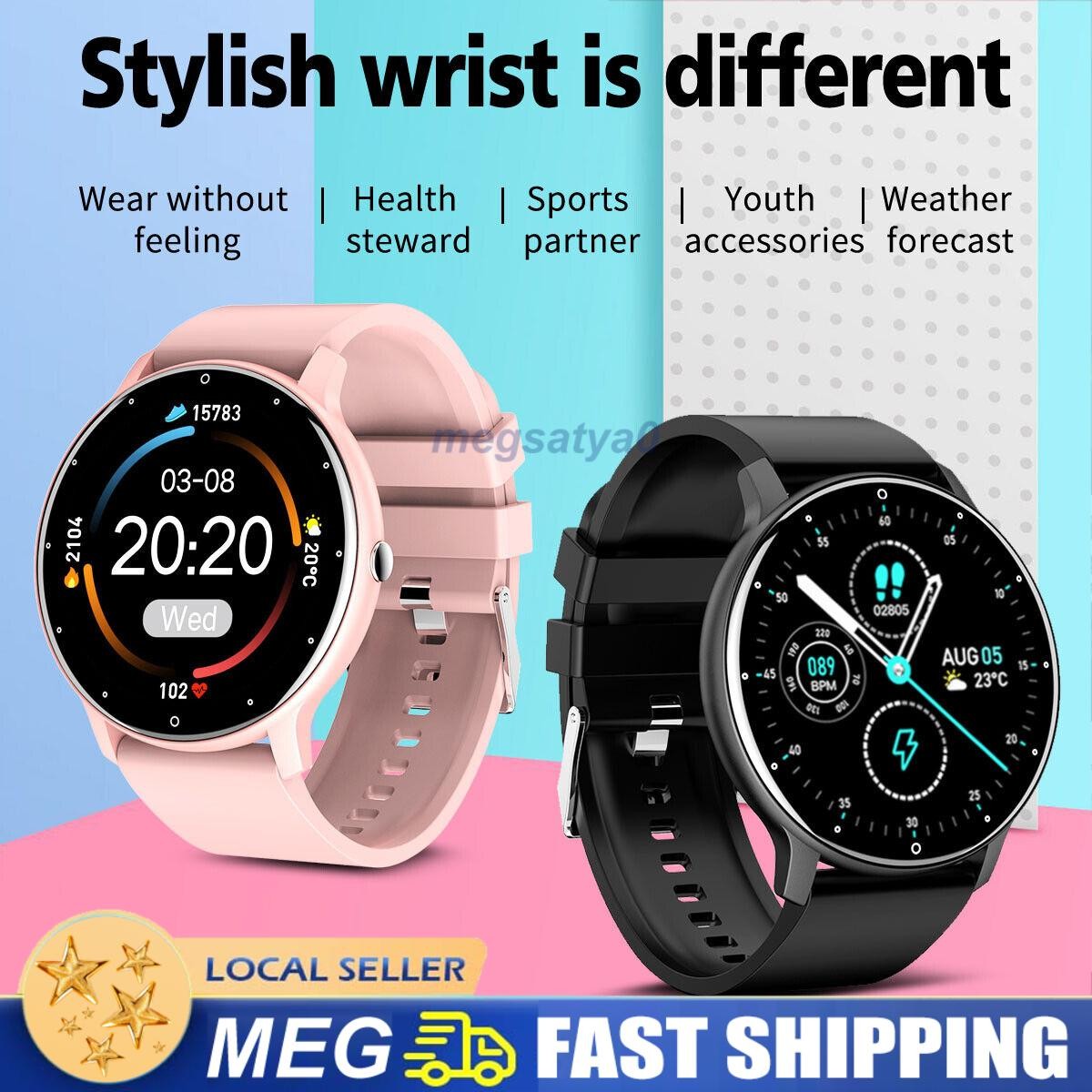 Smart Watch Fitness Tracker Blood Pressure Heart Rate for Unisex Sports Watches