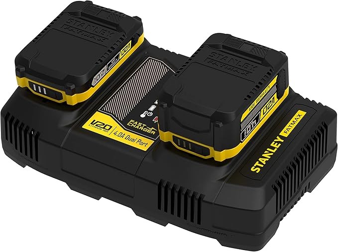 Stanley FatMax SFMCB24-QW: Caricatore Doppio 18V V20 | Fast Charge USB