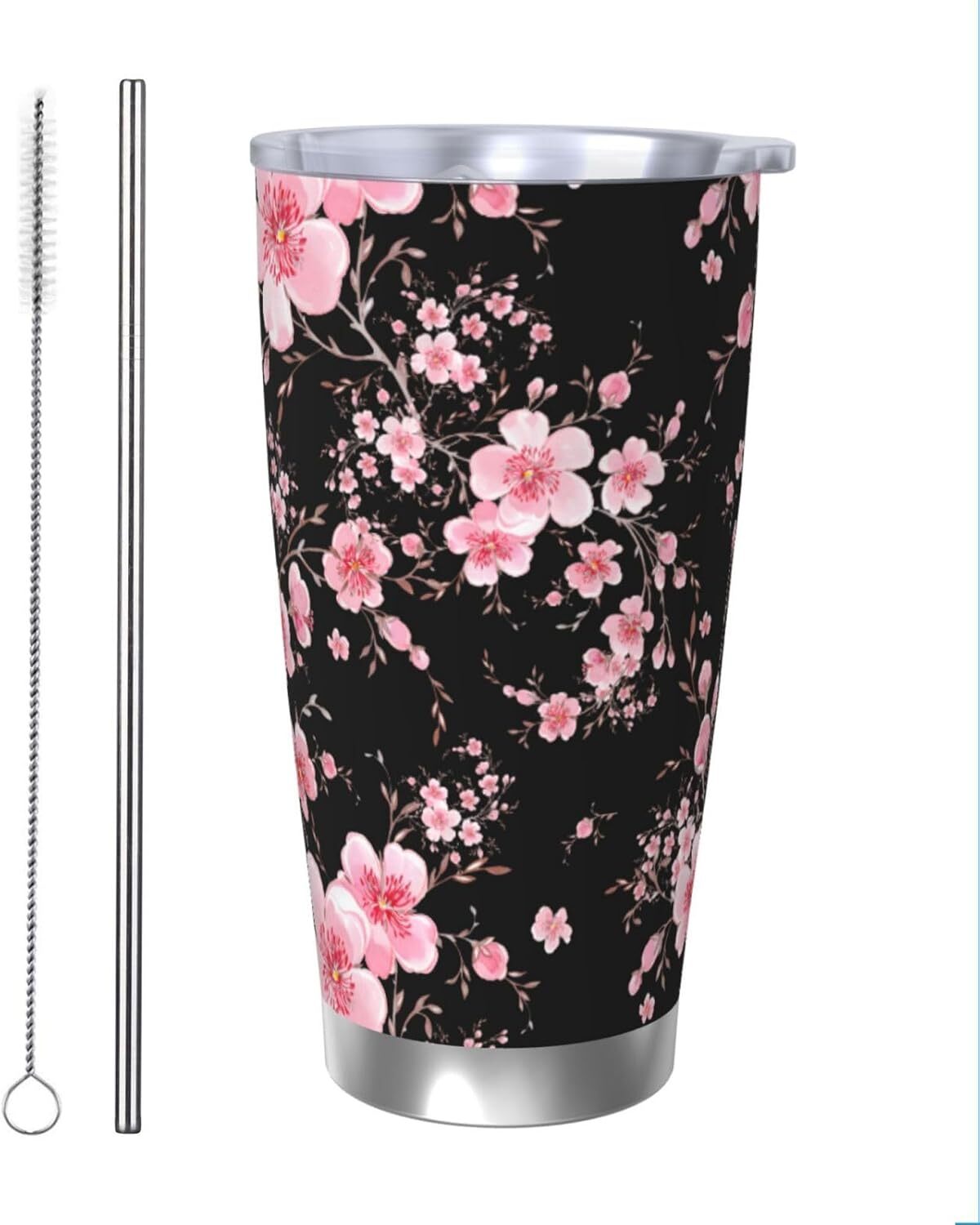 Cherry Blossom Tumbler 20oz Floral Stainless Steel Vacuum Insulated Tumblers wit