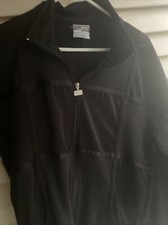 Large Slazenger Lightweight Golf Zip Black Jacket 100 Polyester