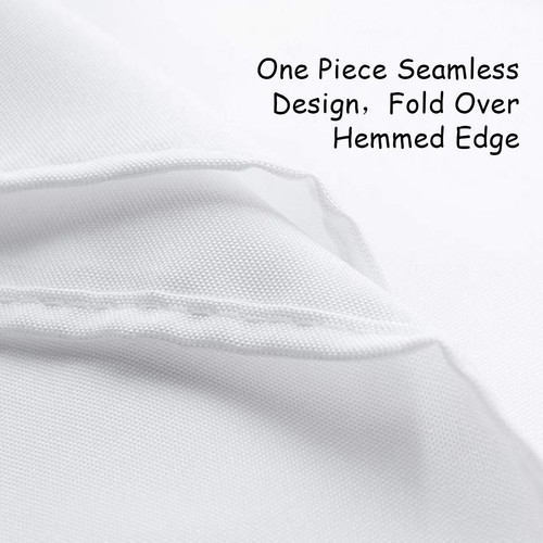 10 pcs 90" Round Tablecloth Polyester For Home Wedding Restaurant Party White - Picture 6 of 7