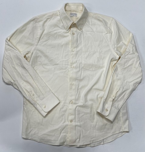 Tiger of Sweden Button Down Shirt Mens Medium Long Sleeve Sankt Cotton Yellow - Picture 2 of 10