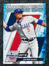 2021 Topps Opening Day Insert Outstanding 2019 Javier Baez Chicago Cubs