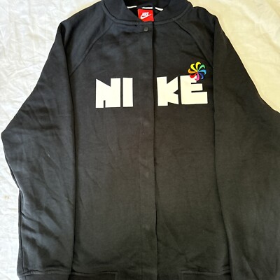 NIke Sportswear Black Pinwheel Jacket Be True Collection 2019 Unisex Large