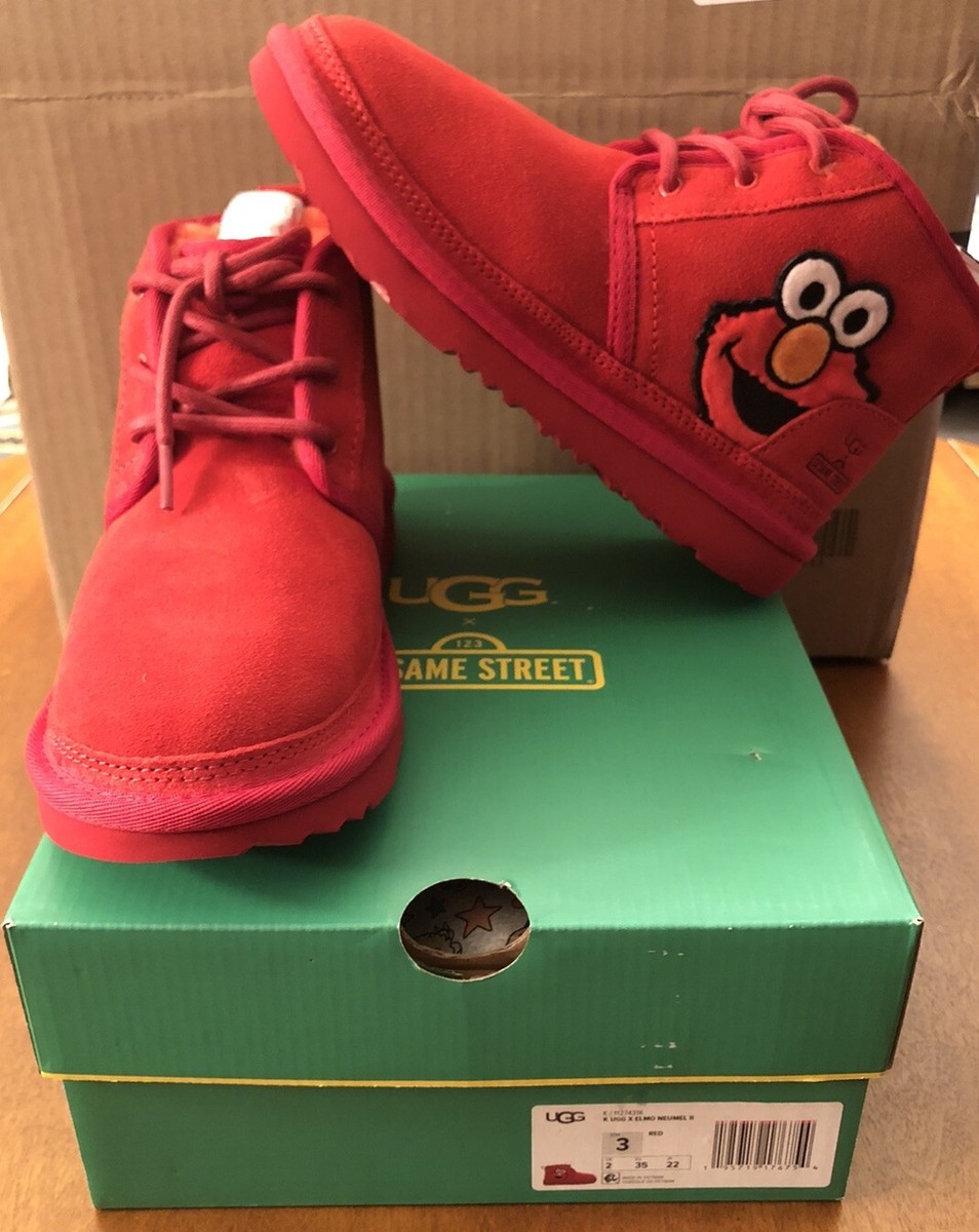 Kids Ugg X Elmo Neumel II Boot 1127431K Red Size 3 Sesame Street