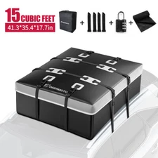 DEERMOTO Car Roof Top Cargo Carrier Bag 15 Cubic Feet Waterproof Luggage Storage