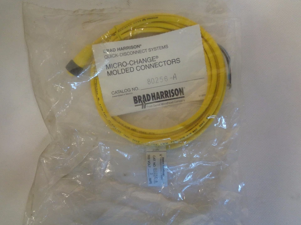 NEW BRAD HARRISON 80256-A CORDSET STRAIGHT 4-PIN CONNECTOR CABLE