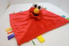 BRIGHT STARTS ELMO LOVEY SECURITY BLANKET plush head Elmo red