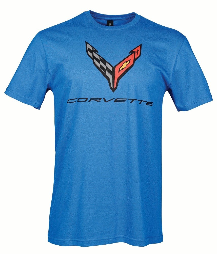 C8 Corvette Next Gen Carbon Flash Blue Cotton T-Shirt