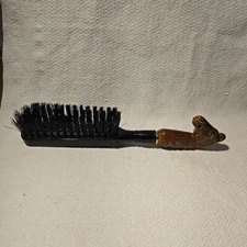 Horse Head Plastic Handled Vintage Shoe Brush Made in 8"