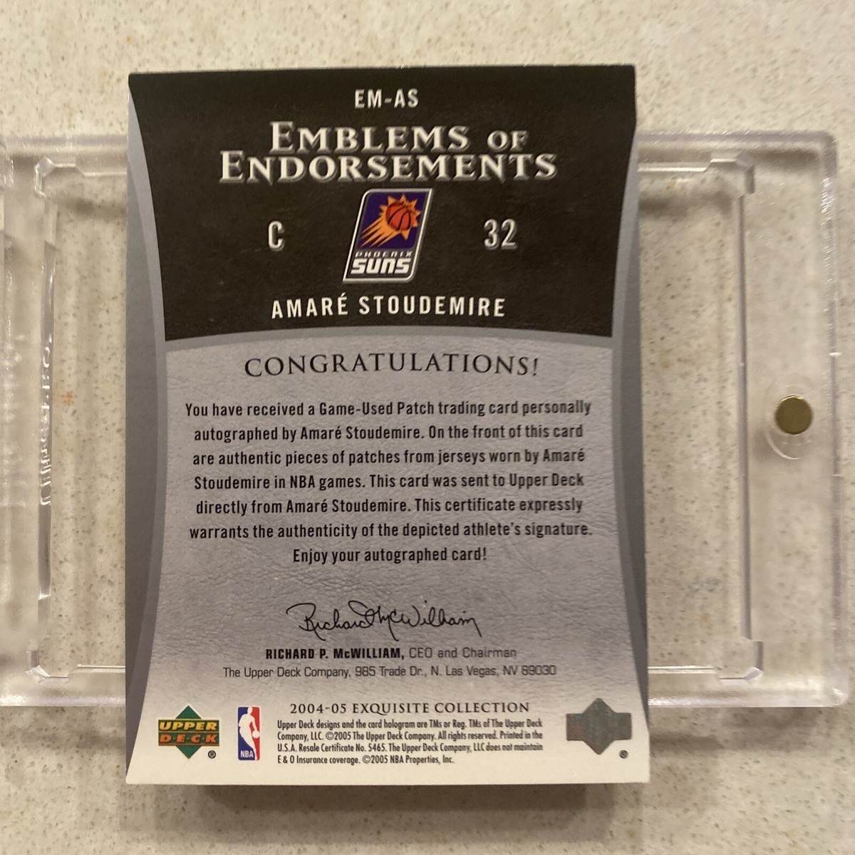 03 Exquisite Amare Stoudemire Emblems Of Endorsement Auto Logo 