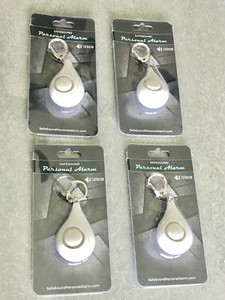 LOT OF 4 Safesound KEY ALARM Personal  Self-Defense Siren 125 Decibels Keychains