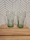 Libbey COCA-COLA Juice Glasses SET of 2 GREEN 6 oz 4.5" Vintage Coke