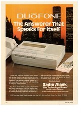 1989 Radio Shack Duofone Tad-241 Answering Machine Vintage Print Ad