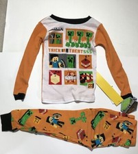 Minecraft Halloween Cotton Pajama Set -Boy's Size 4 NEW