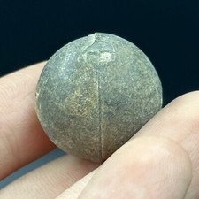 Rare Ancient Roman Bronze Round Bead With Unique Patina