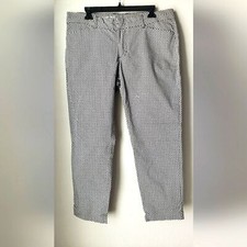 Khaki by Gap Slimming Ankle Pants, Size 12, black and white pattern