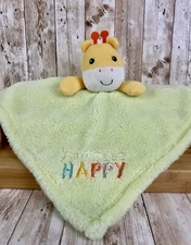 Baby Gear Plush Giraffe Baby Lovey Green Embroidered You Make Me Happy